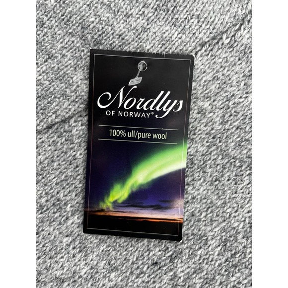 Nordlys Of Norway Sweater 100% Pure Wool Half Zip Pullover Norge Flag Size M - Picture 3 of 11